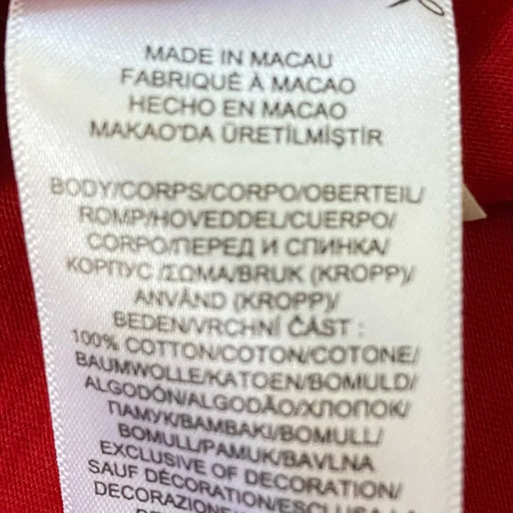 Polo Ralph Lauren Girls’ Sz 5 Red Big Velveteen Logo Tee‎